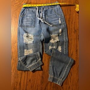 Size large denim joggers.. love these